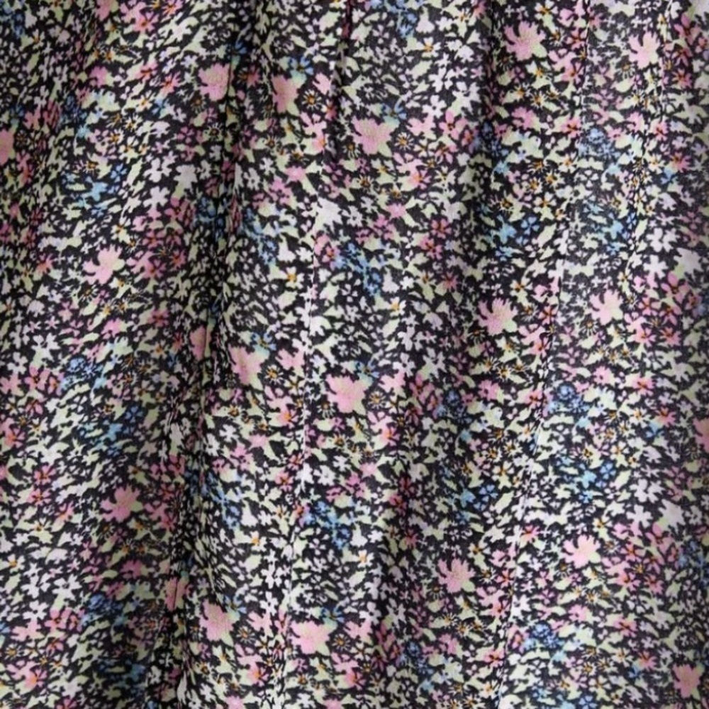 GANNI Ruffled Crepe Floral Print Midi Dress in Moonlight Mauve Size 36 / US 4 - Picture 16 of 16